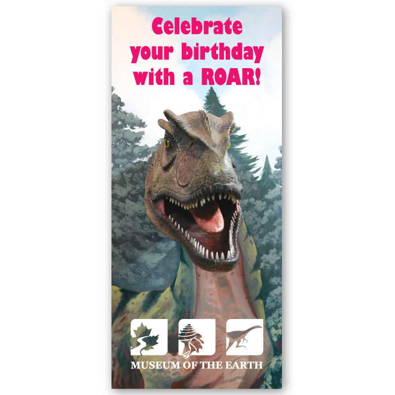 Museum of the Earth Birthday Party rack card